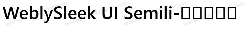 WeblySleek UI Semili字体转换